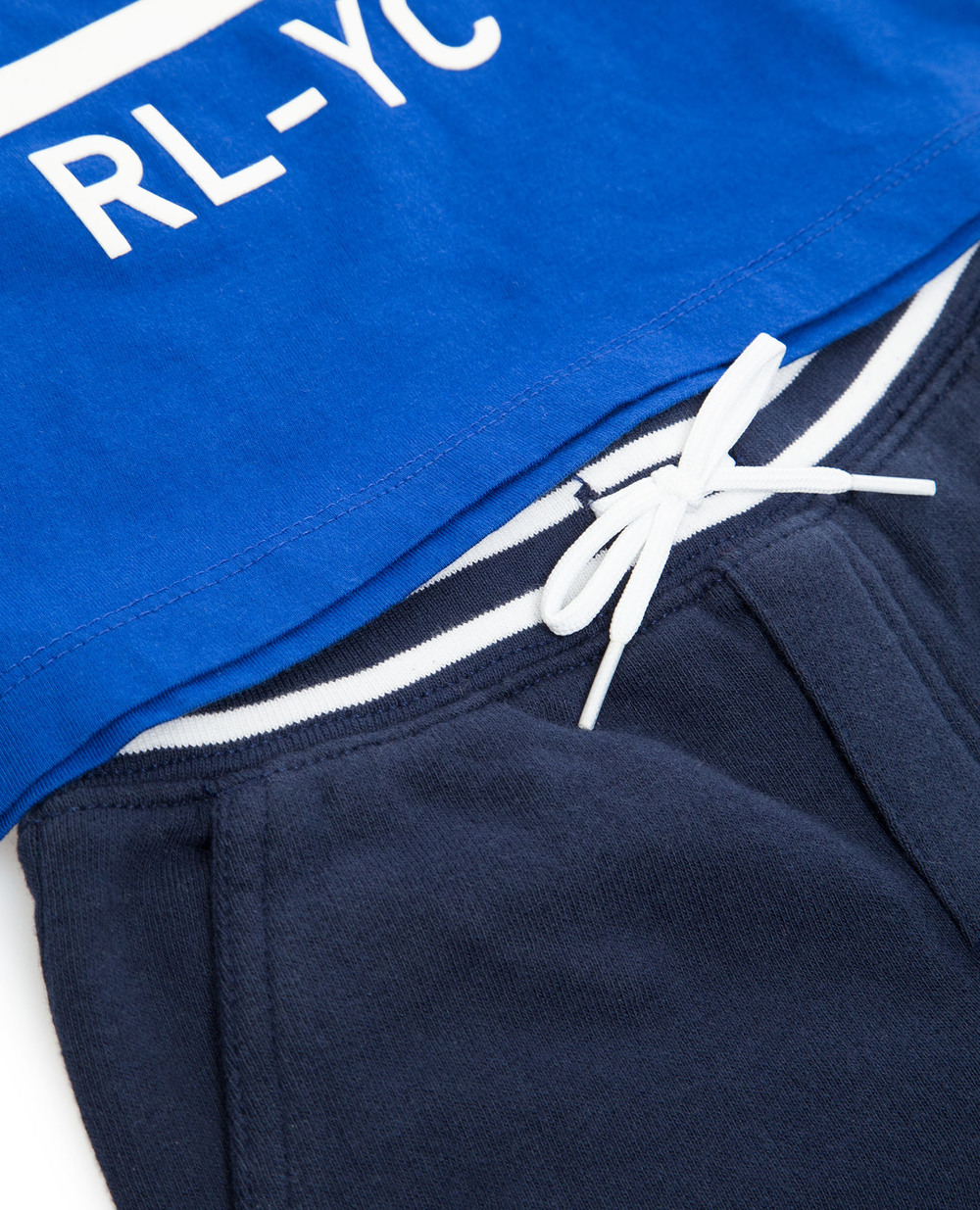 Детский спортивный костюм (футболка, шорты) Polo Ralph Lauren Kids 320738008001, синий цвет • Купить в интернет-магазине Kameron