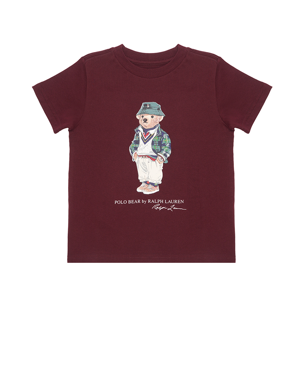 Дитяча бавовняна футболка Polo Bear Polo Ralph Lauren Kids 322853828021, бордовий колір • Купити в інтернет-магазині Kameron