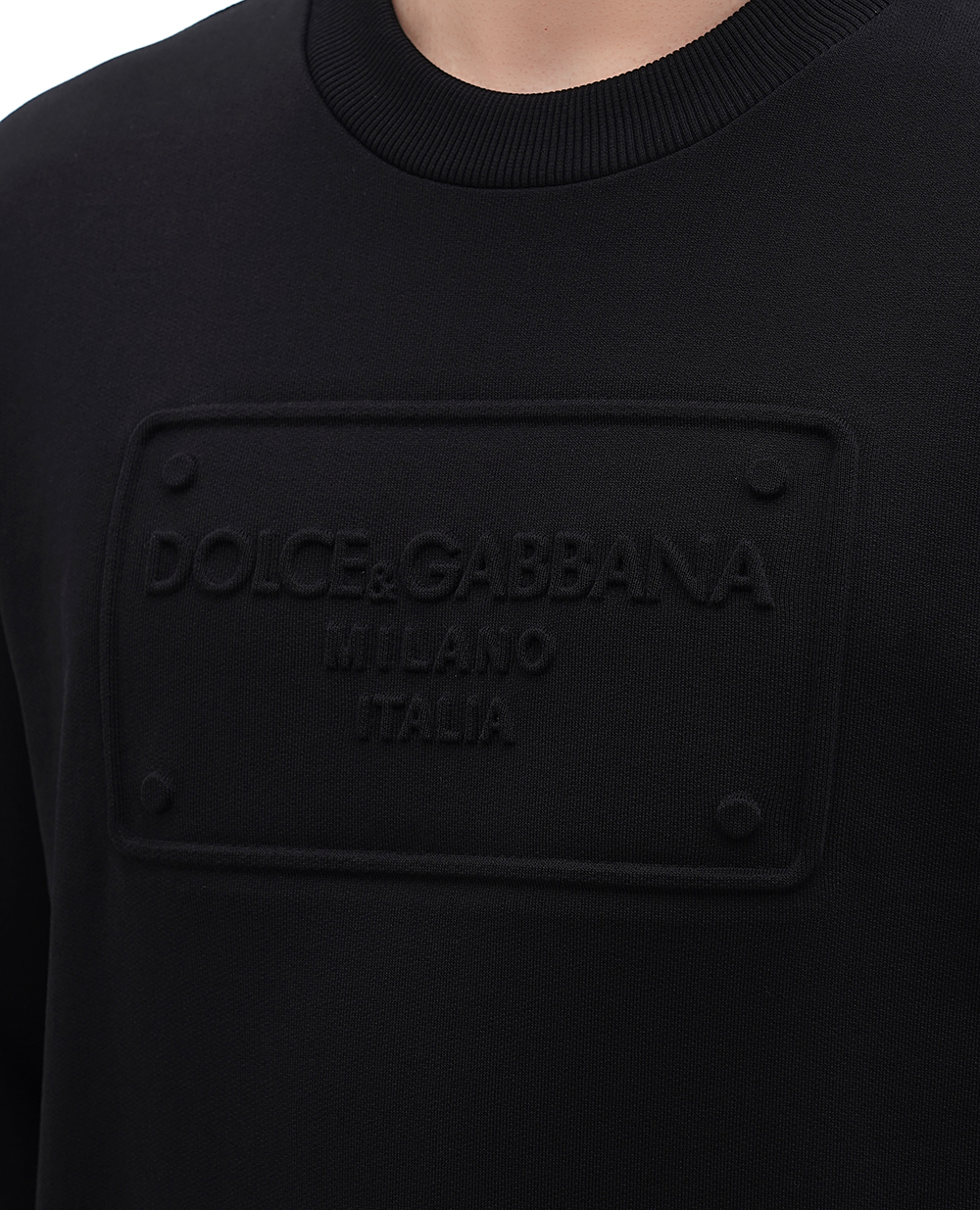 Світшот Dolce&Gabbana G9OW6Z-G7C7X, чорний колір • Купити в інтернет-магазині Kameron