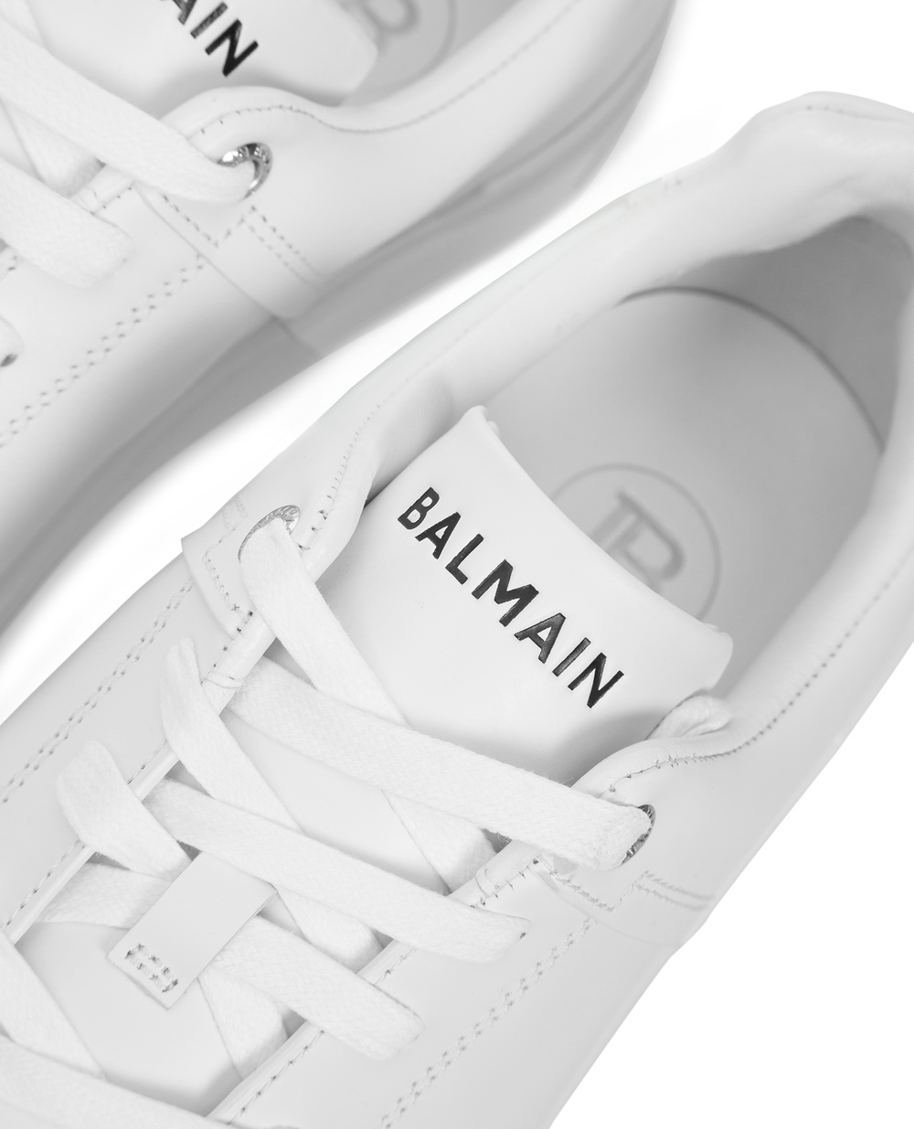 Кожаные сникеры Balmain TM1C209LSCL, белый цвет • Купить в интернет-магазине Kameron