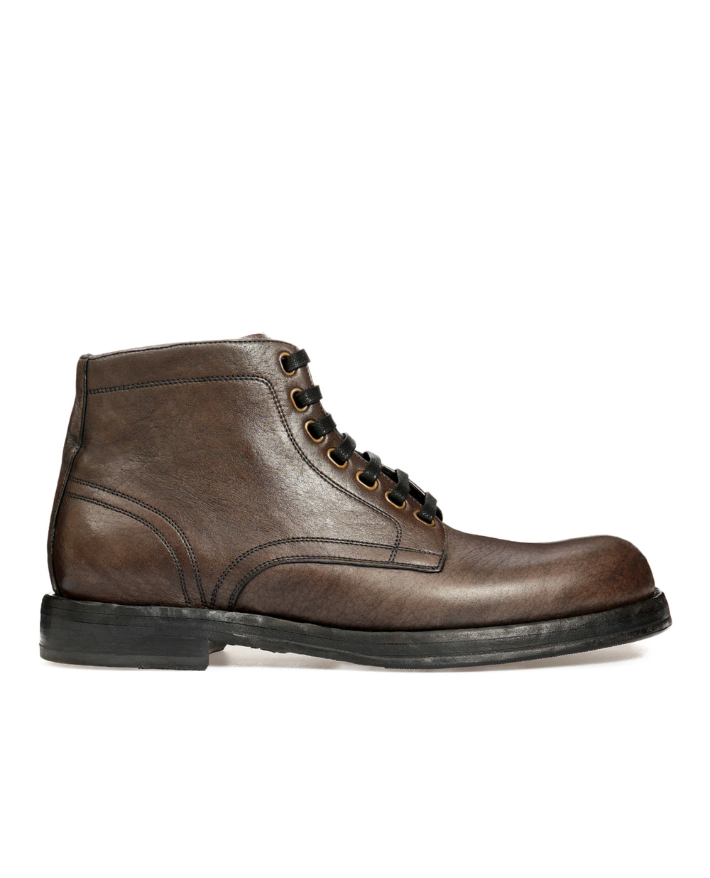 Шкіряні ботинки Dolce&Gabbana A60306-AW352, коричневий колір • Купити в інтернет-магазині Kameron