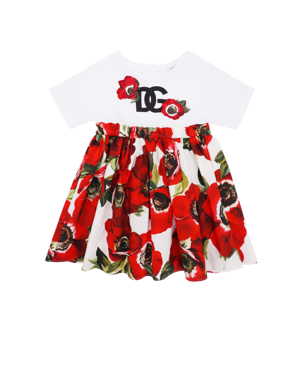 Дитяча сукня Dolce&Gabbana Kids L5JD8A-G7M2A-B, білий колір • Купити в інтернет-магазині Kameron