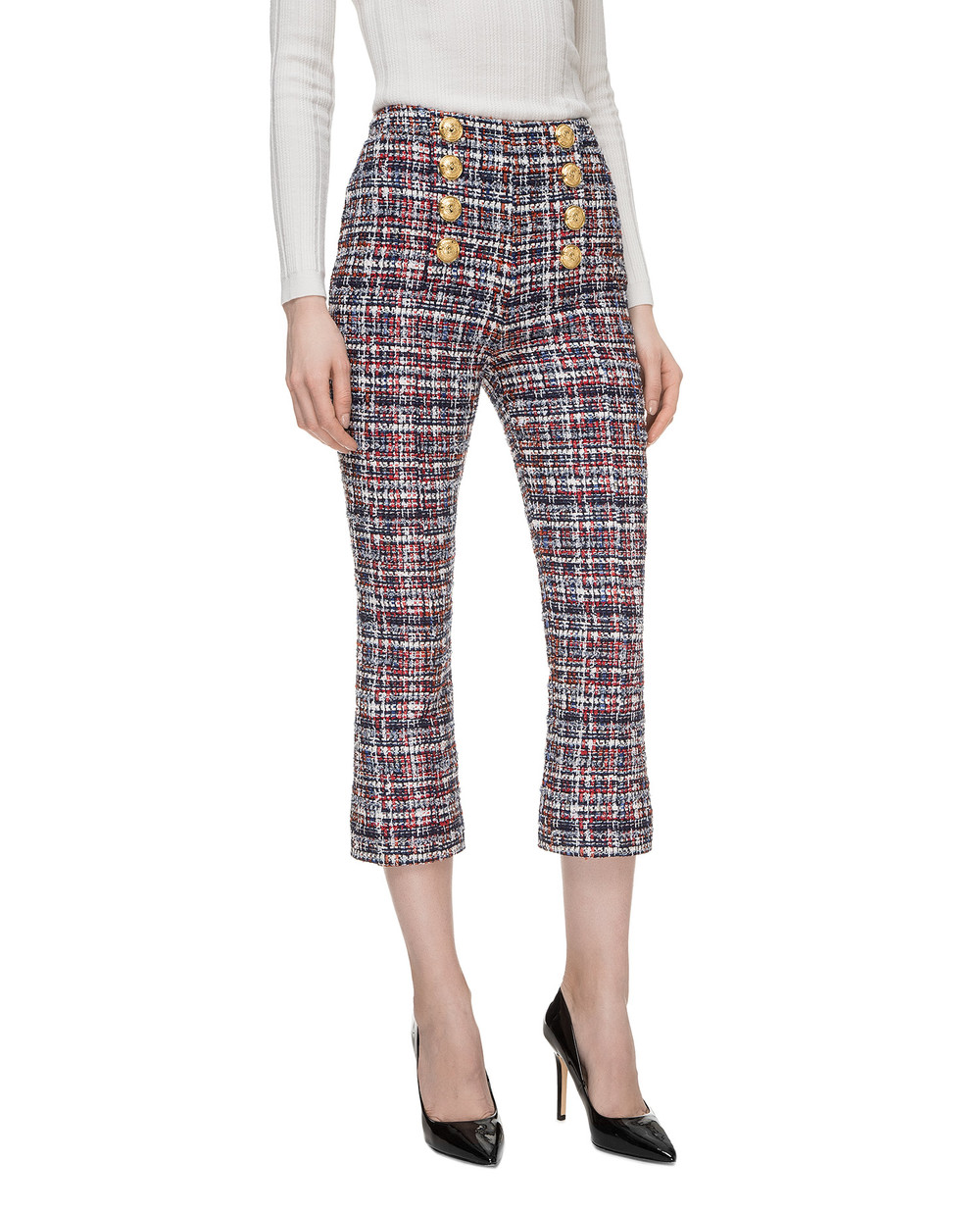 Твідові штани Balmain RF25137C049, різнокольоровий колір • Купити в інтернет-магазині Kameron