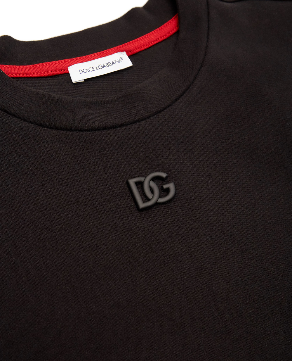Дитяча футболка Dolce&Gabbana Kids L4JTDV-G7B0I-B, чорний колір • Купити в інтернет-магазині Kameron