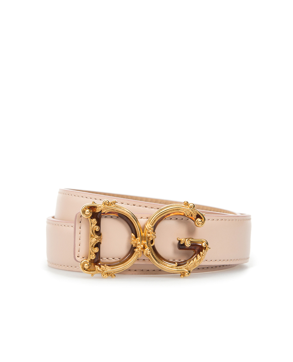 Шкіряний ремінь Dolce&Gabbana BE1348-AX095, рожевий колір • Купити в інтернет-магазині Kameron