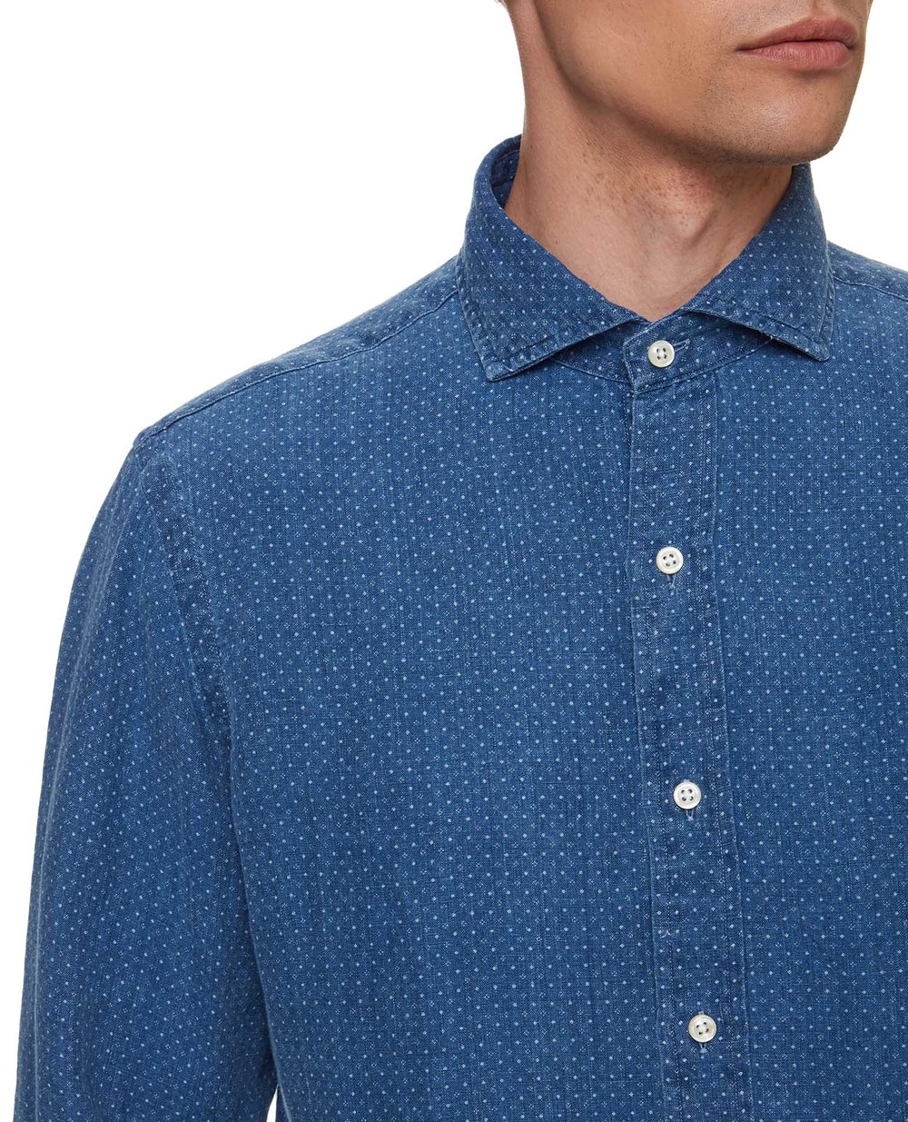 Льняная рубашка Polo Ralph Lauren 710835510001, синий цвет • Купить в интернет-магазине Kameron