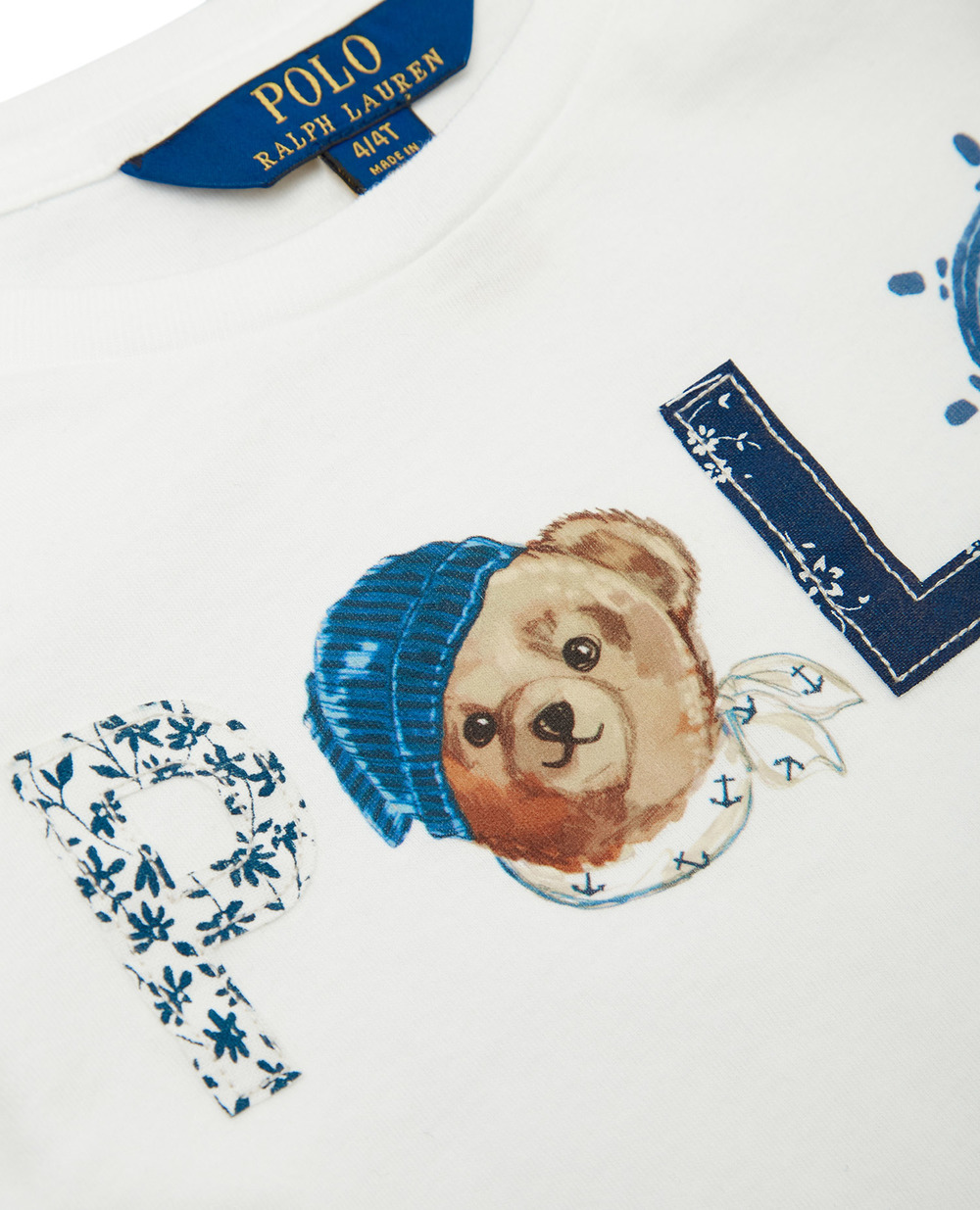 Детский лонгслив Polo Bear Polo Ralph Lauren Kids 310814244001, белый цвет • Купить в интернет-магазине Kameron