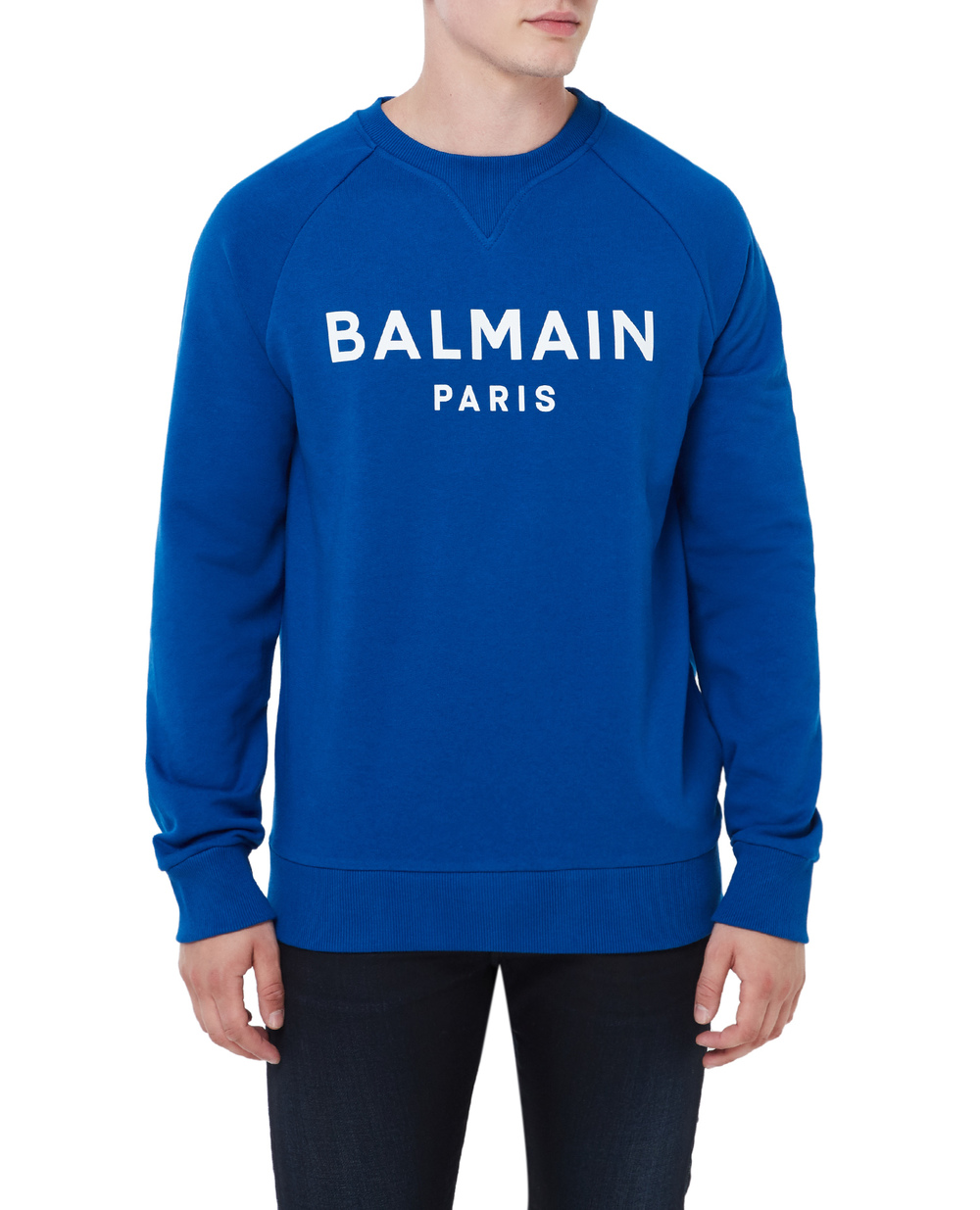 Світшот Balmain AH1JQ005BB65, синій колір • Купити в інтернет-магазині Kameron