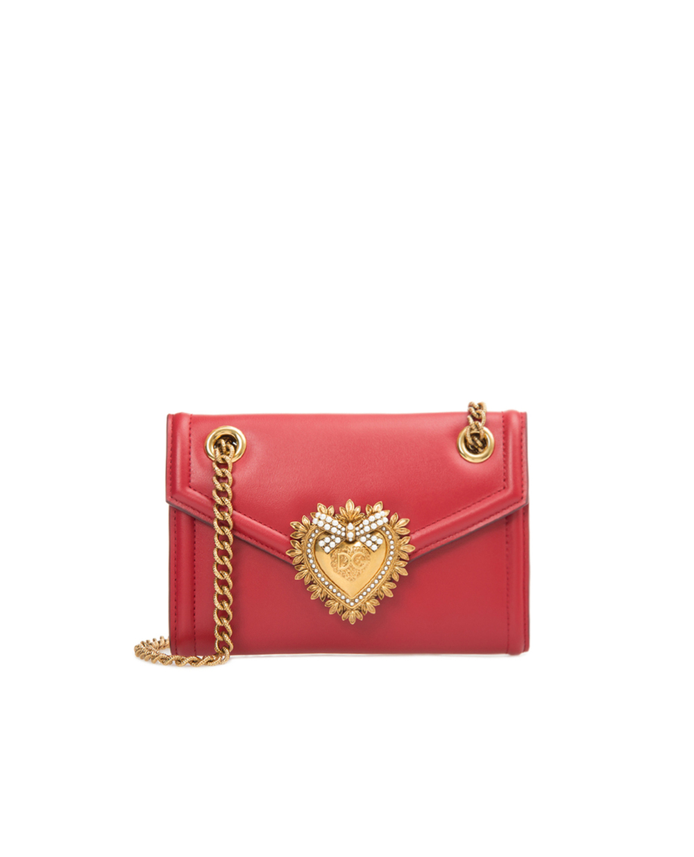 Шкіряна сумка Mini Devotion Dolce&Gabbana BI1168-AV893, красный колір • Купити в інтернет-магазині Kameron