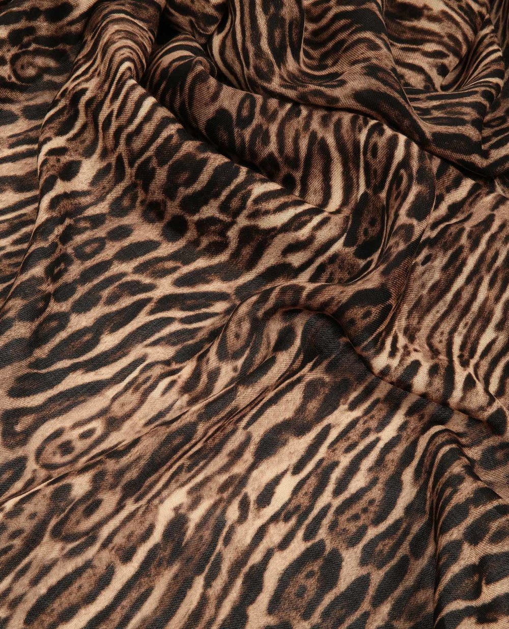 шовкова хустинка Saint Laurent 634956-3Y209-, коричневий колір • Купити в інтернет-магазині Kameron