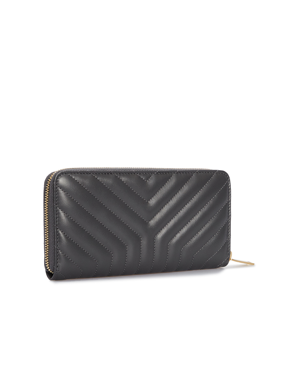 Кожаный кошелек Joan Saint Laurent 650982-DV701, серый цвет • Купить в интернет-магазине Kameron