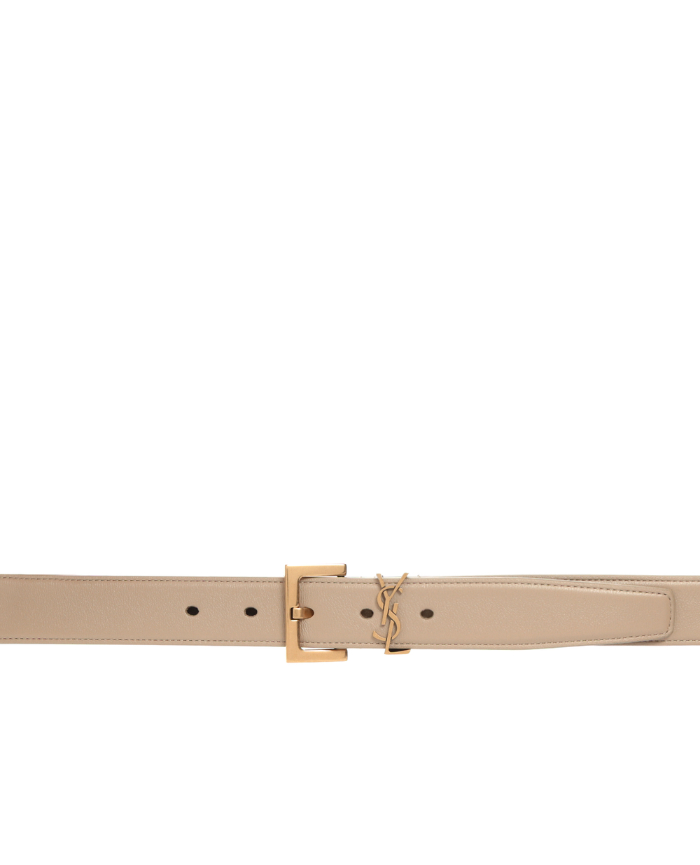 Кожаный ремень Saint Laurent 634437-BOO0W, бежевый цвет • Купить в интернет-магазине Kameron