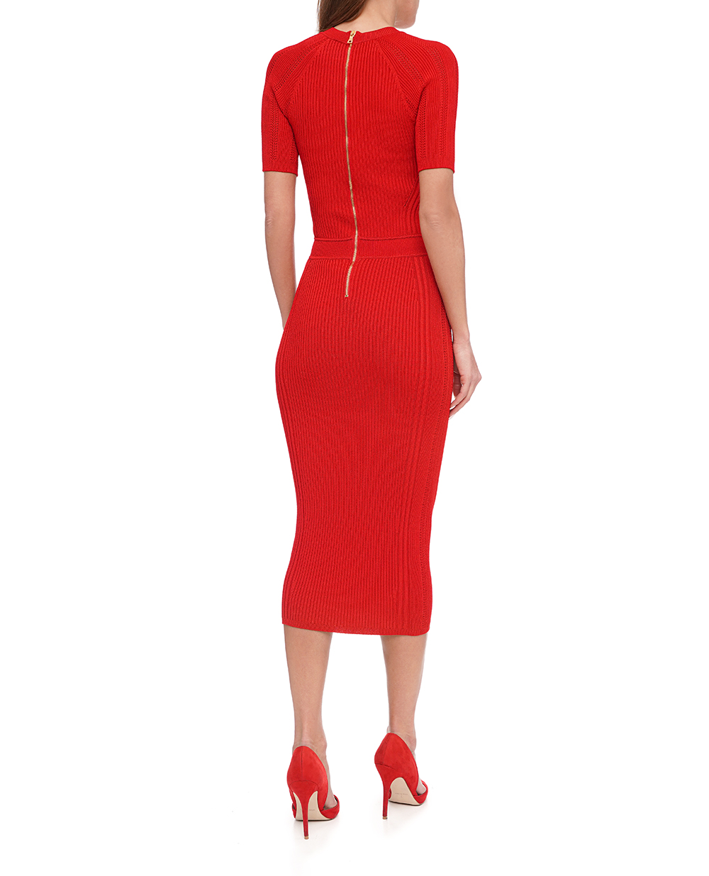 Платье Balmain BF1RK060KE18, красный цвет • Купить в интернет-магазине Kameron