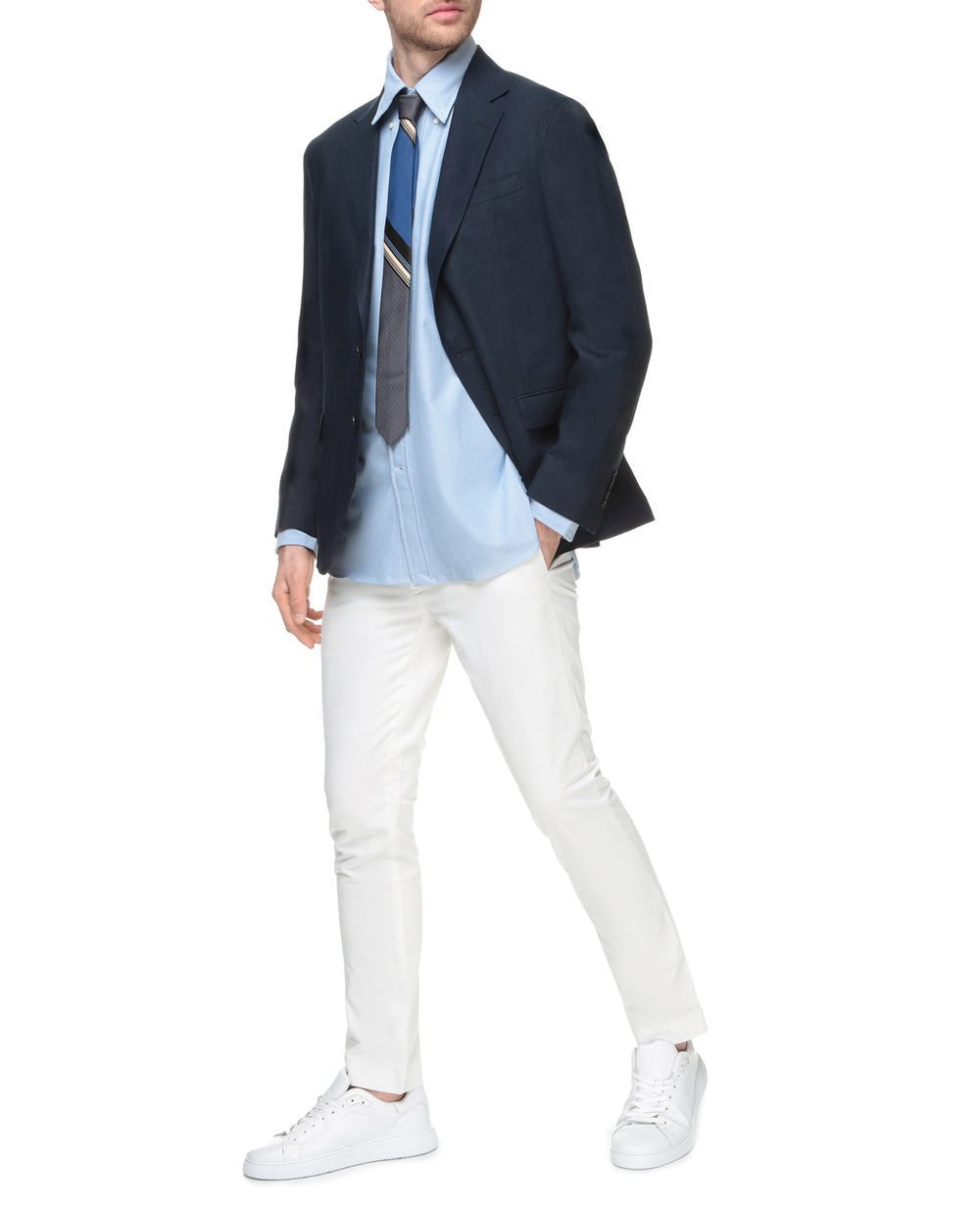 Лляний піджак Polo Ralph Lauren 715793481001, темно синій колір • Купити в інтернет-магазині Kameron