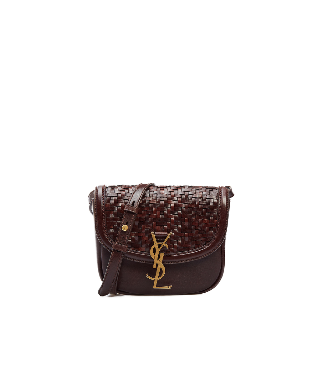Кожаная сумка Kaia small Saint Laurent 631564-10F1W, бордовый цвет • Купить в интернет-магазине Kameron