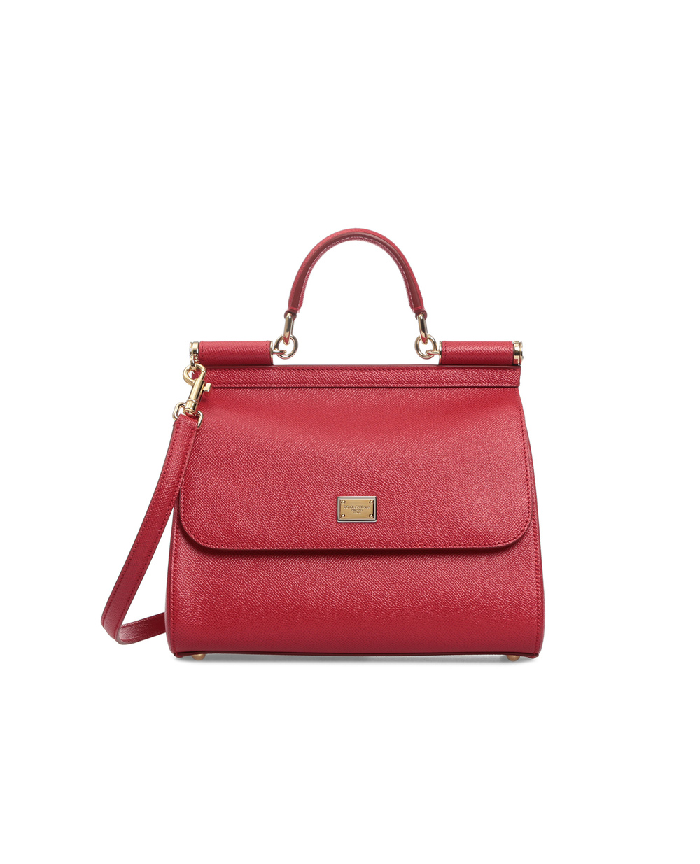 Кожаная сумка Sicily Large Dolce&Gabbana BB6002-A1001, красный цвет • Купить в интернет-магазине Kameron