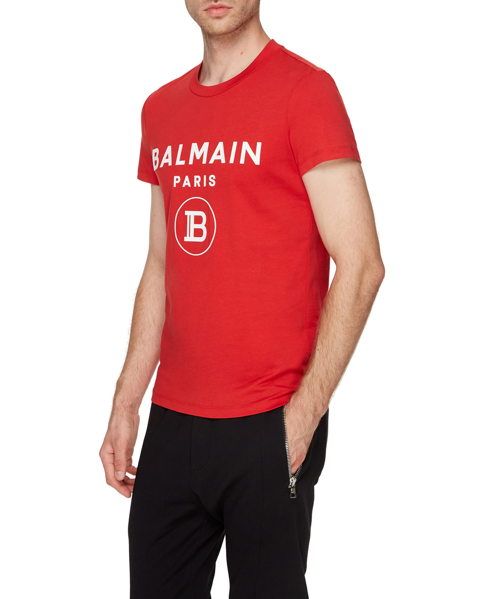 Футболка Balmain UH11601I371, красный цвет • Купить в интернет-магазине Kameron