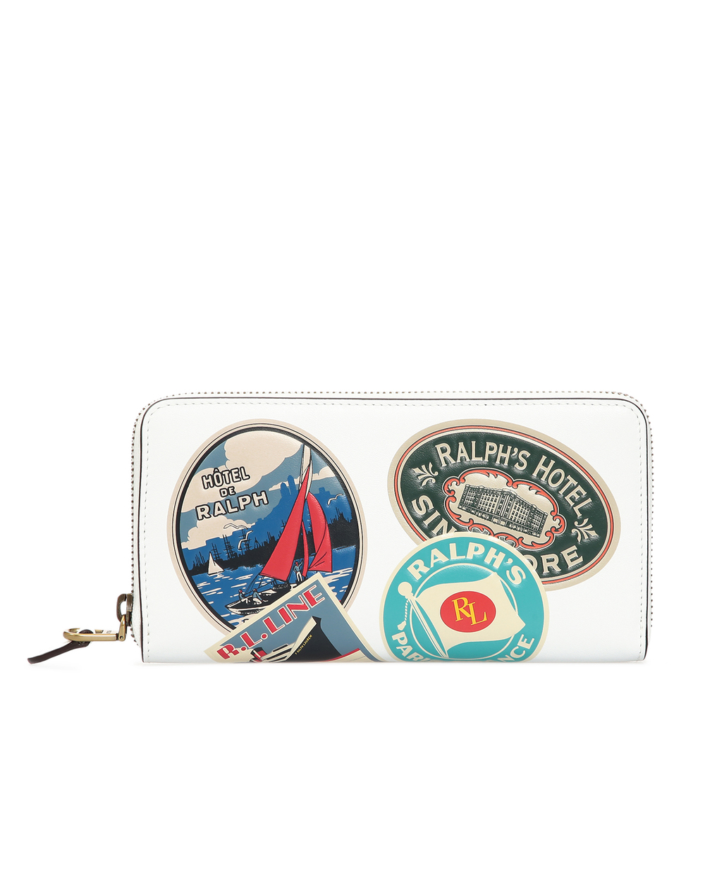 Кожаный кошелек Polo Ralph Lauren 427775191001, белый цвет • Купить в интернет-магазине Kameron
