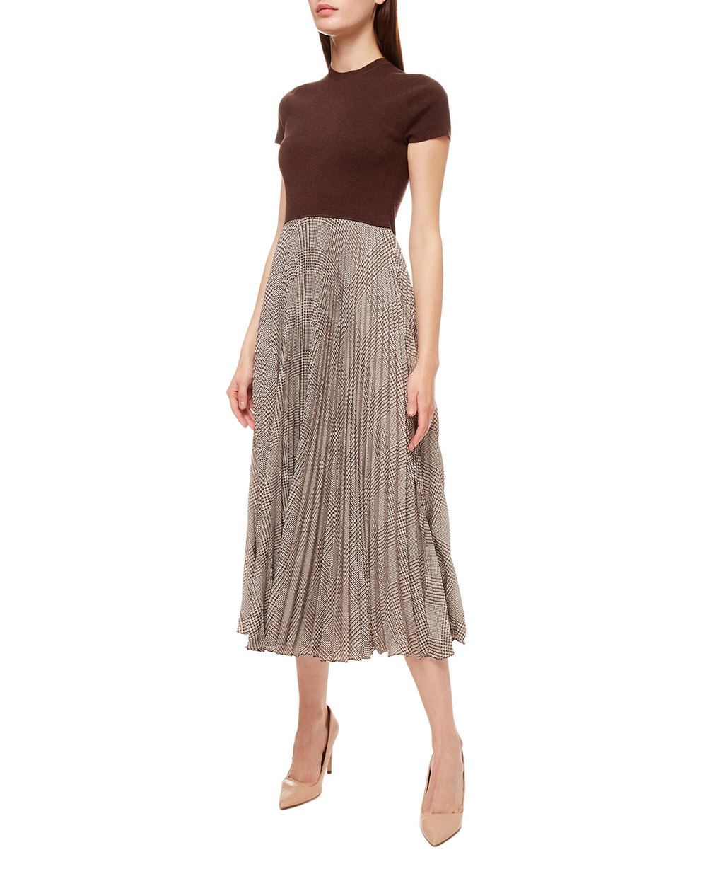 Шерстяное платье Polo Ralph Lauren 211841931001, коричневый цвет • Купить в интернет-магазине Kameron
