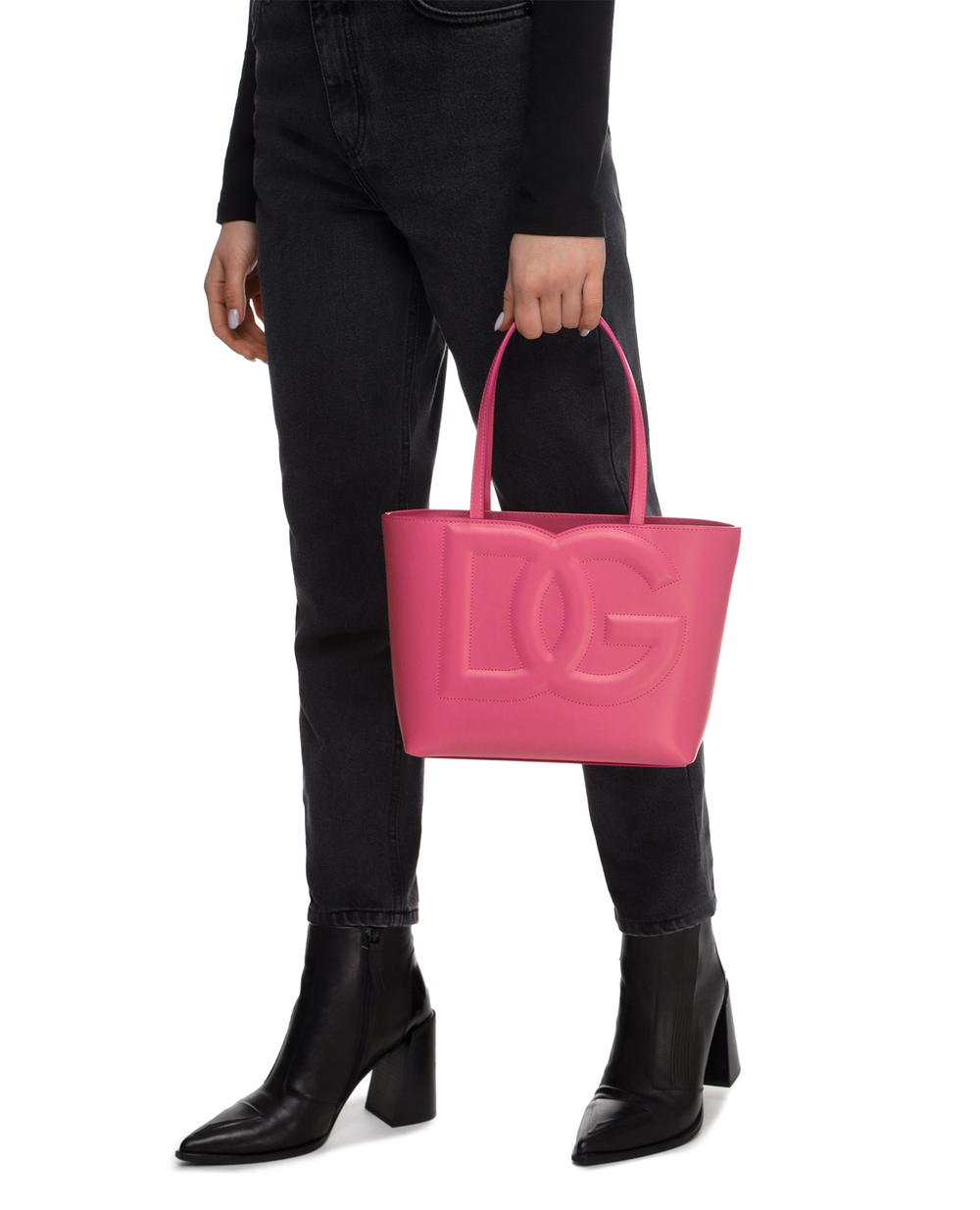 Сумка шоппер DG Logo Small Dolce&Gabbana BB7337-AW576, рожевий колір • Купити в інтернет-магазині Kameron