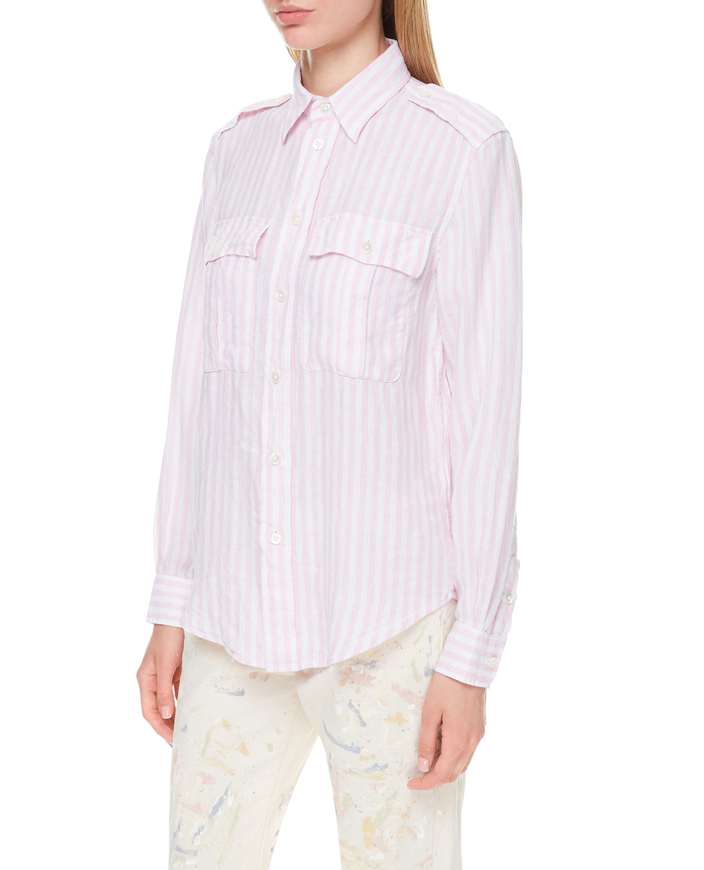 Льняная рубашка Polo Ralph Lauren 211842532001, разноцветный цвет • Купить в интернет-магазине Kameron