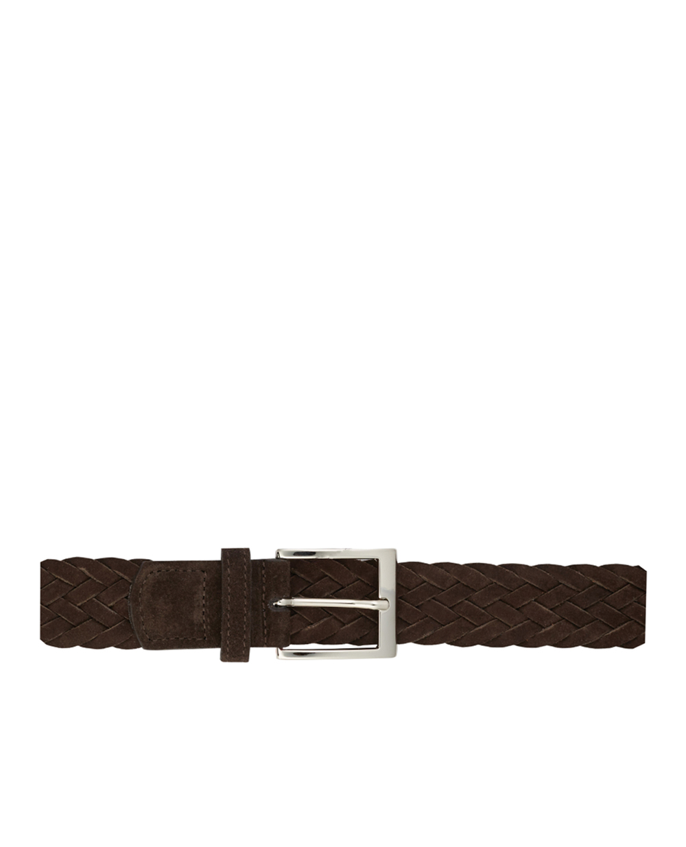 Замшевый ремень ISAIA FB0070.PLF40, коричневый цвет • Купить в интернет-магазине Kameron