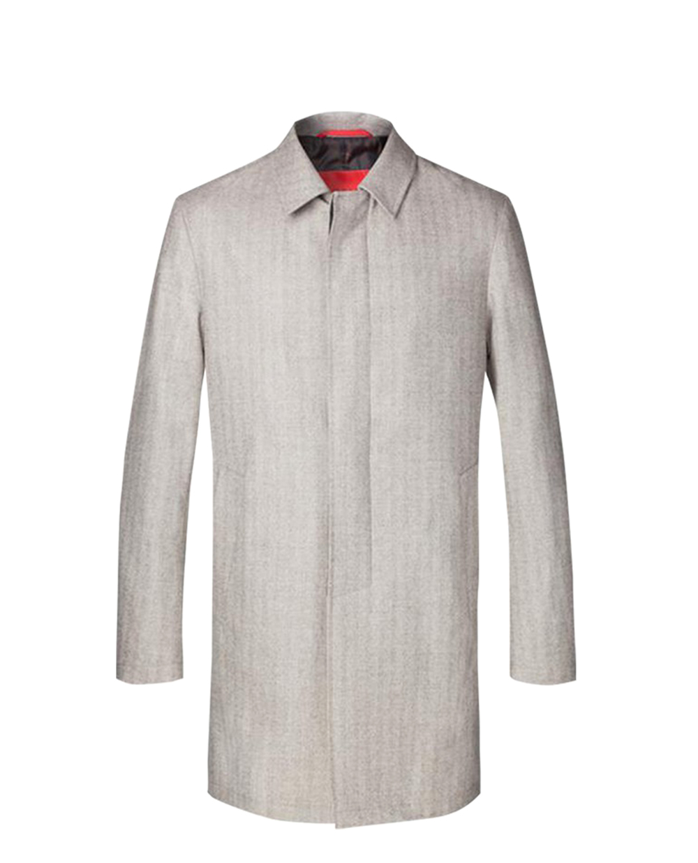 Шерстяное пальто ISAIA SW6915.82321, серый цвет • Купить в интернет-магазине Kameron