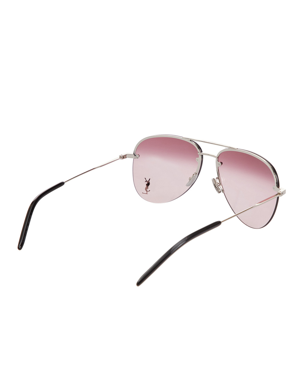 Солнцезащитные очки Saint Laurent SL CLASSIC 11 M-008, серебряный цвет • Купить в интернет-магазине Kameron