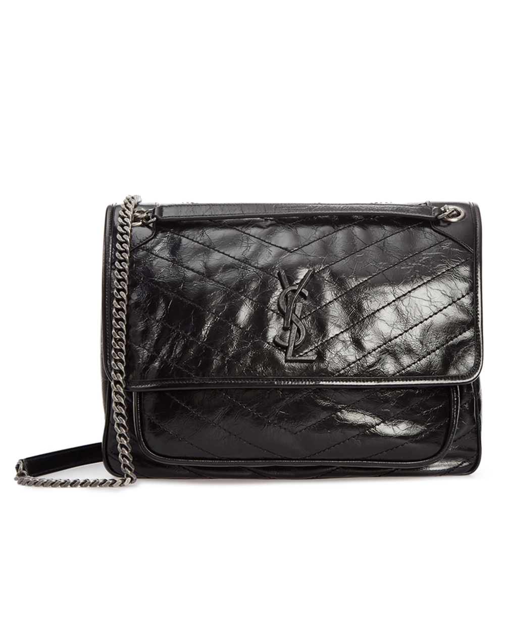 Кожаная сумка Niki Large Saint Laurent 633157-0EN04-, черный цвет • Купить в интернет-магазине Kameron