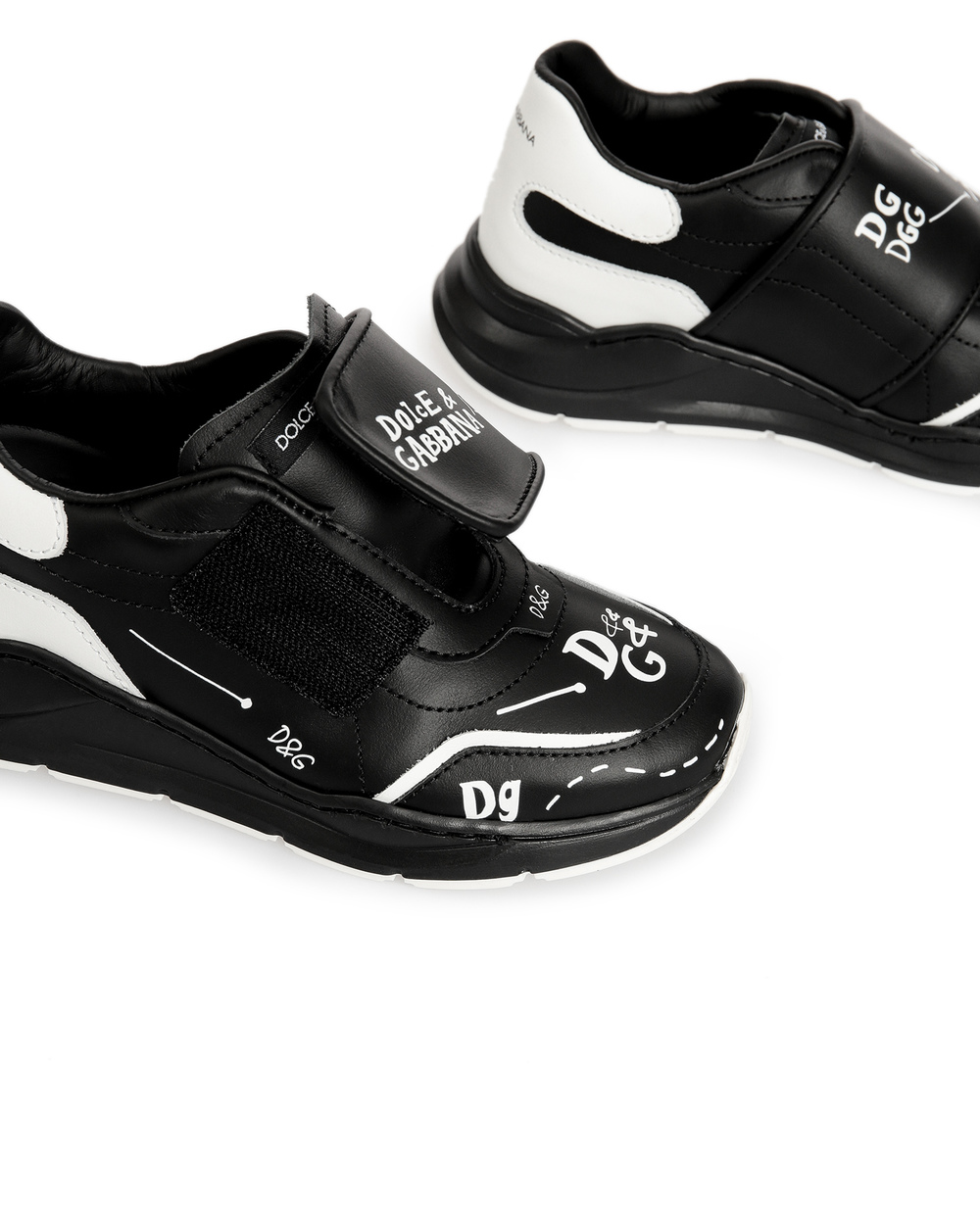 Шкіряні кросівки Dolce&Gabbana DA0911-AH813-M, чорний колір • Купити в інтернет-магазині Kameron