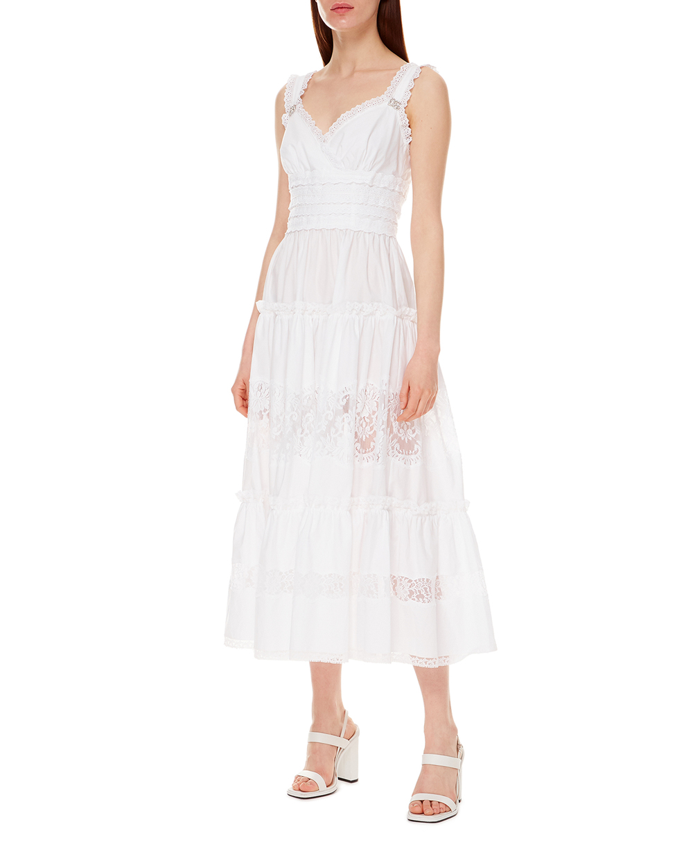 Сарафан Dolce&Gabbana F6ZQ7Z-FU5L5, белый цвет • Купить в интернет-магазине Kameron