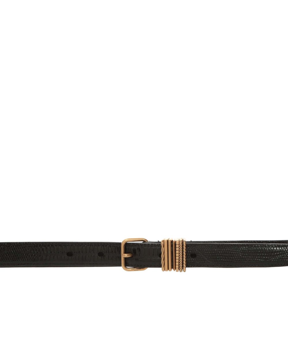 Шкіряний ремінь Saint Laurent 650974-CJ52W, чорний колір • Купити в інтернет-магазині Kameron