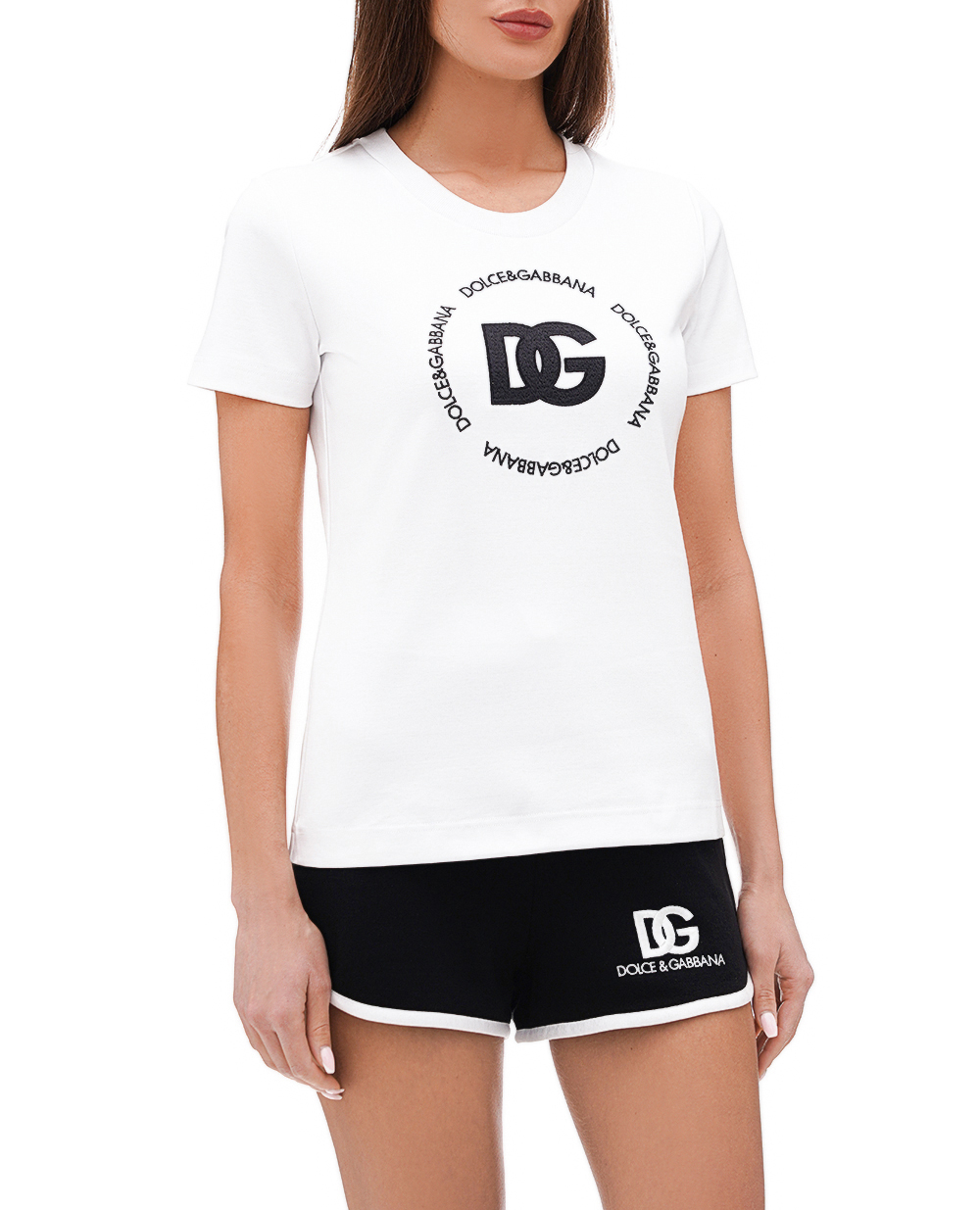 Футболка Dolce&Gabbana F8T00Z-GDB5U, белый цвет • Купить в интернет-магазине Kameron