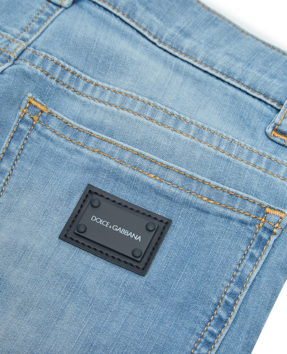 Дитячі джинсові шорти Dolce&Gabbana Kids L42Q37-LD879-B, блакитний колір • Купити в інтернет-магазині Kameron