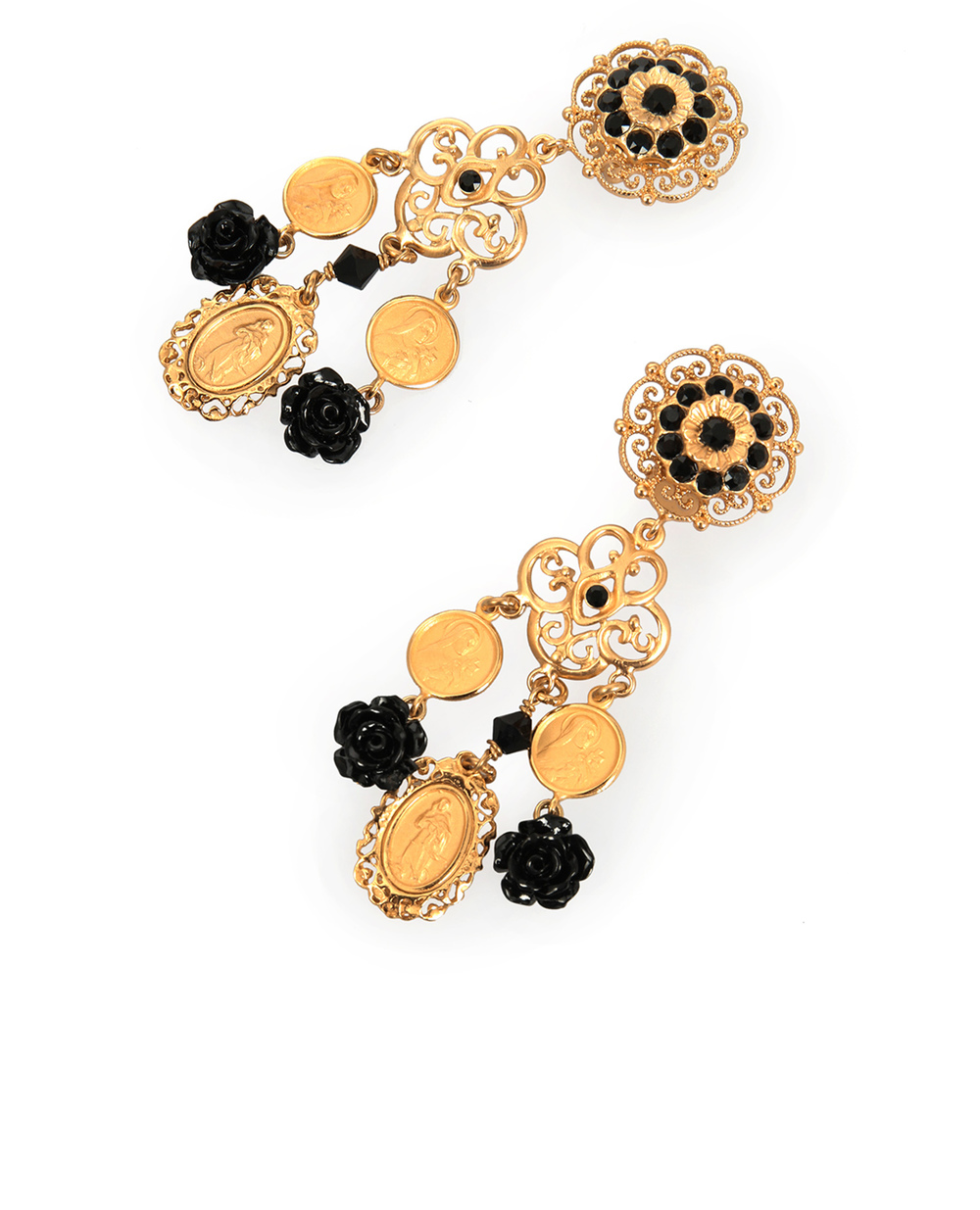 Клипсы Dolce&Gabbana WEM8S1-W1111, золотой цвет • Купить в интернет-магазине Kameron