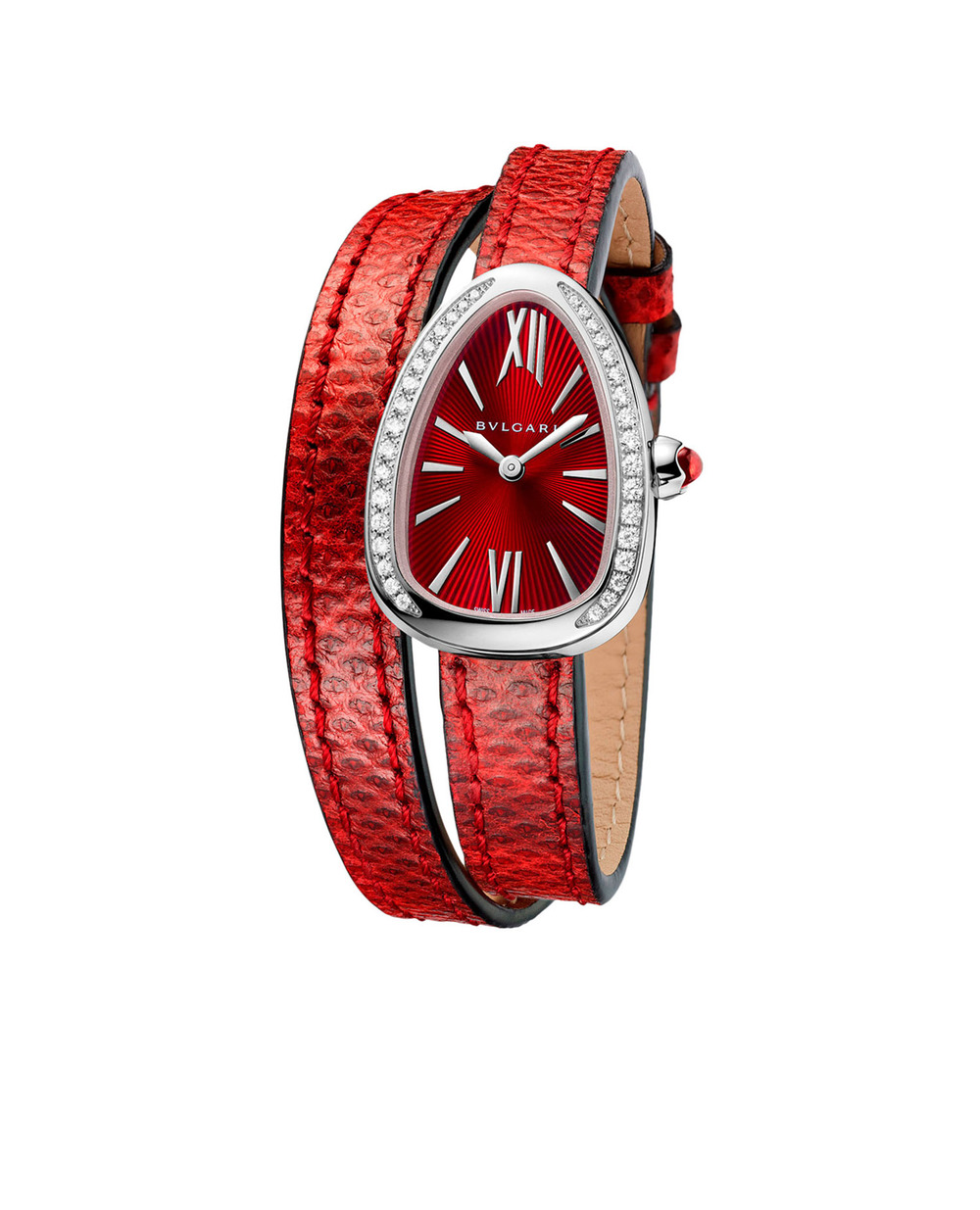 Часы Serpenti Bulgari 102780, красный цвет • Купить в интернет-магазине Kameron