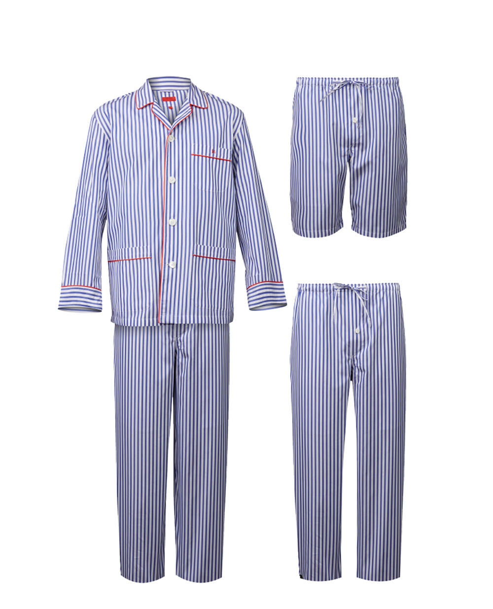 Пижама (рубашка, брюки, шорты) ISAIA PG7949+7950+7951.KM249, синий цвет • Купить в интернет-магазине Kameron