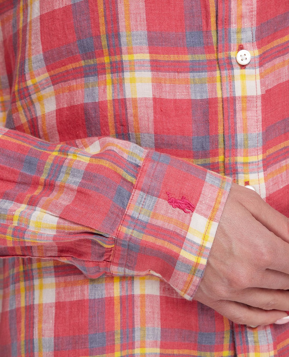 Льняная рубашка Polo Ralph Lauren 211892369003, розовый цвет • Купить в интернет-магазине Kameron