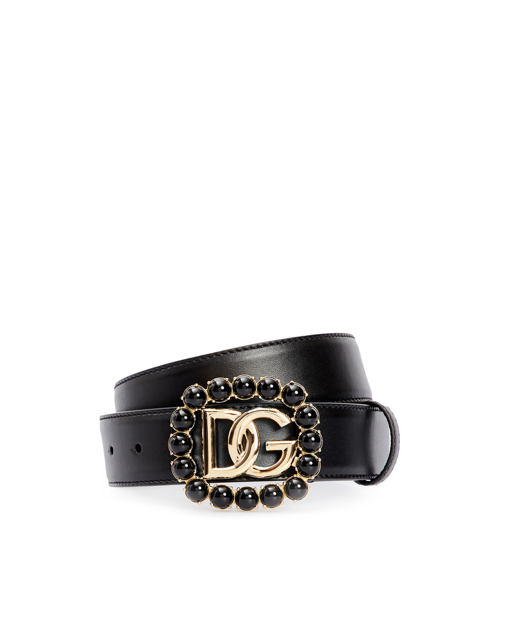 Шкіряний ремінь Dolce&Gabbana BE1481-AQ627, чорний колір • Купити в інтернет-магазині Kameron
