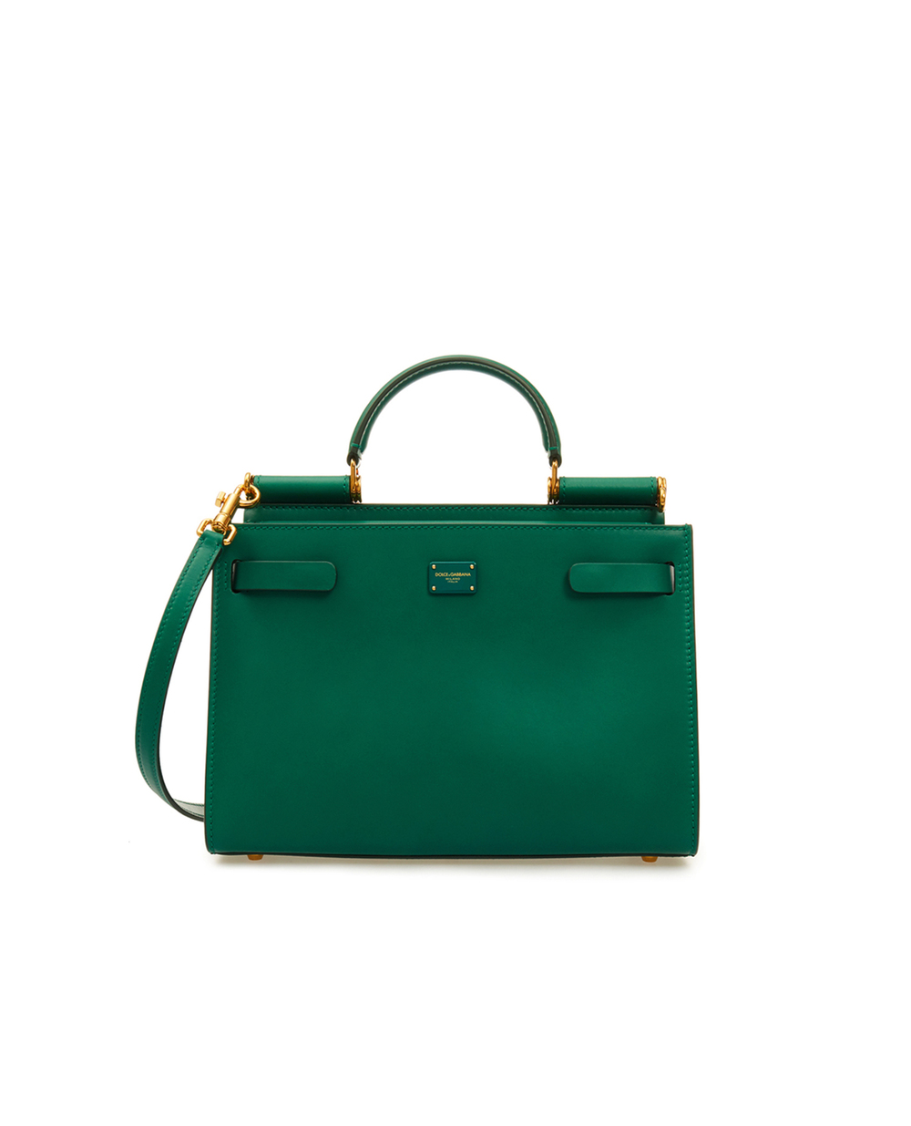 Кожаная сумка Sicily 62 Small Dolce&Gabbana BB6625-AV385, зеленый цвет • Купить в интернет-магазине Kameron