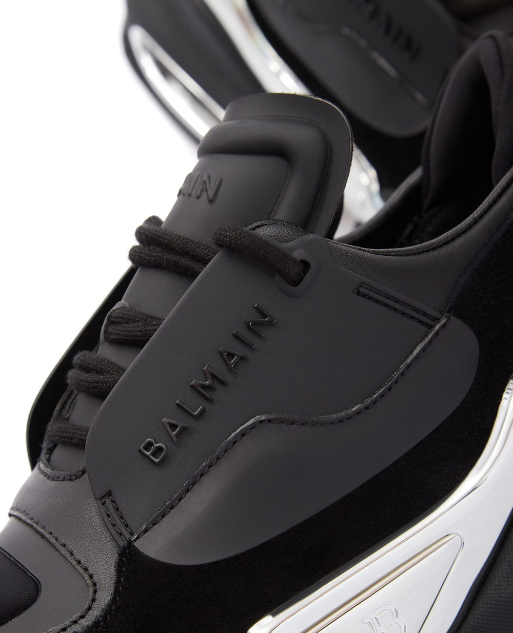 Шкіряні кросівки Balmain WN1VI541TRPY, чорний колір • Купити в інтернет-магазині Kameron
