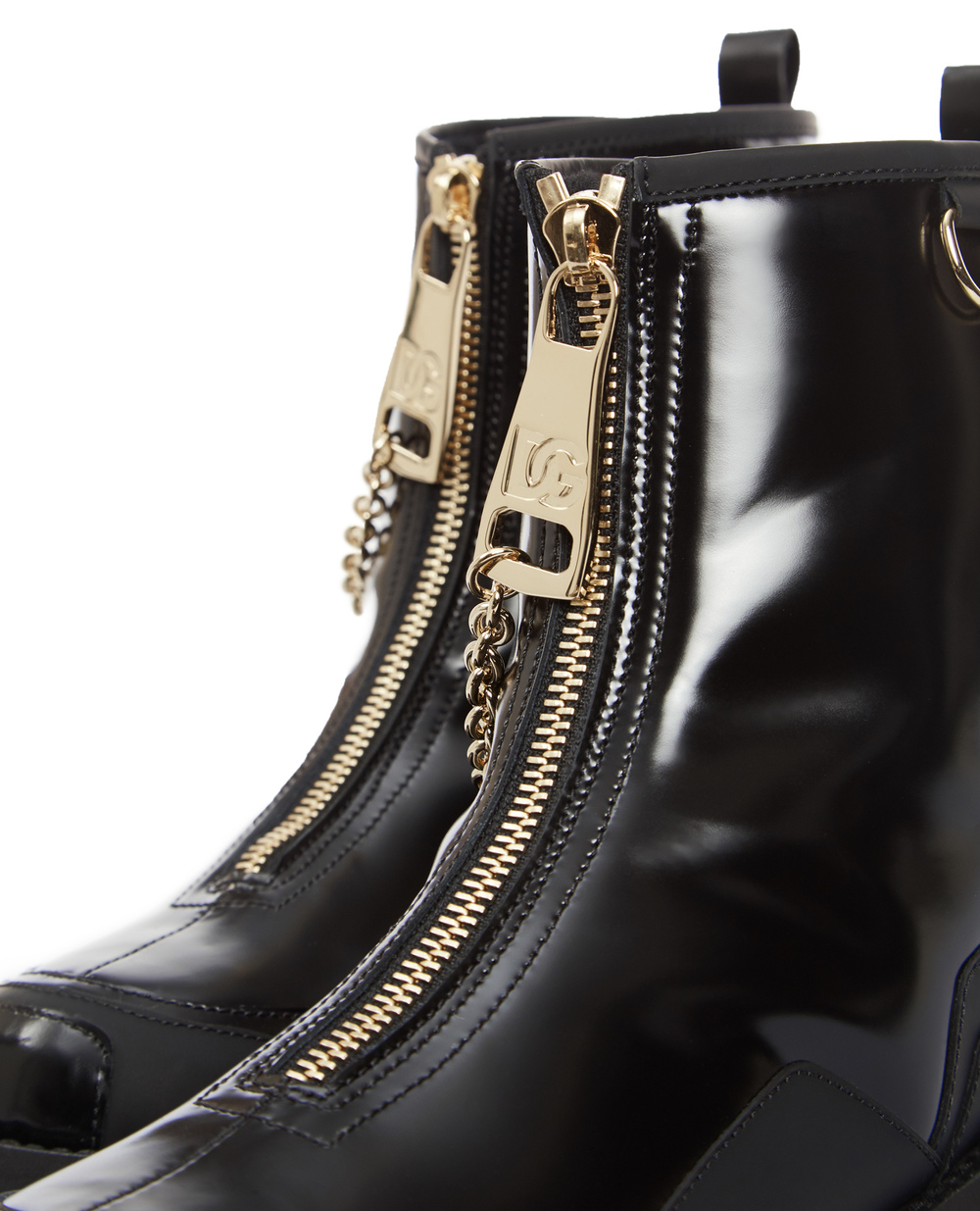 Детские кожаные ботинки Dolce&Gabbana Kids D11071-AQ673-L, черный цвет • Купить в интернет-магазине Kameron