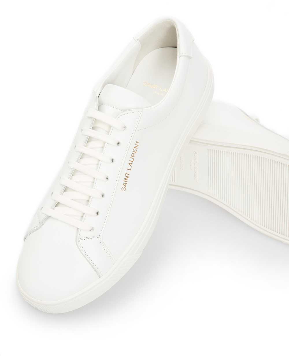 Кожаные сникеры Saint Laurent 606831-0M500, белый цвет • Купить в интернет-магазине Kameron