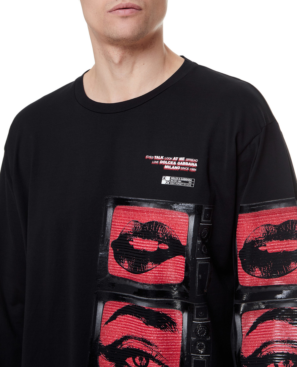 Лонгслив Dolce&Gabbana G8NV8T-FU7EQ, черный цвет • Купить в интернет-магазине Kameron