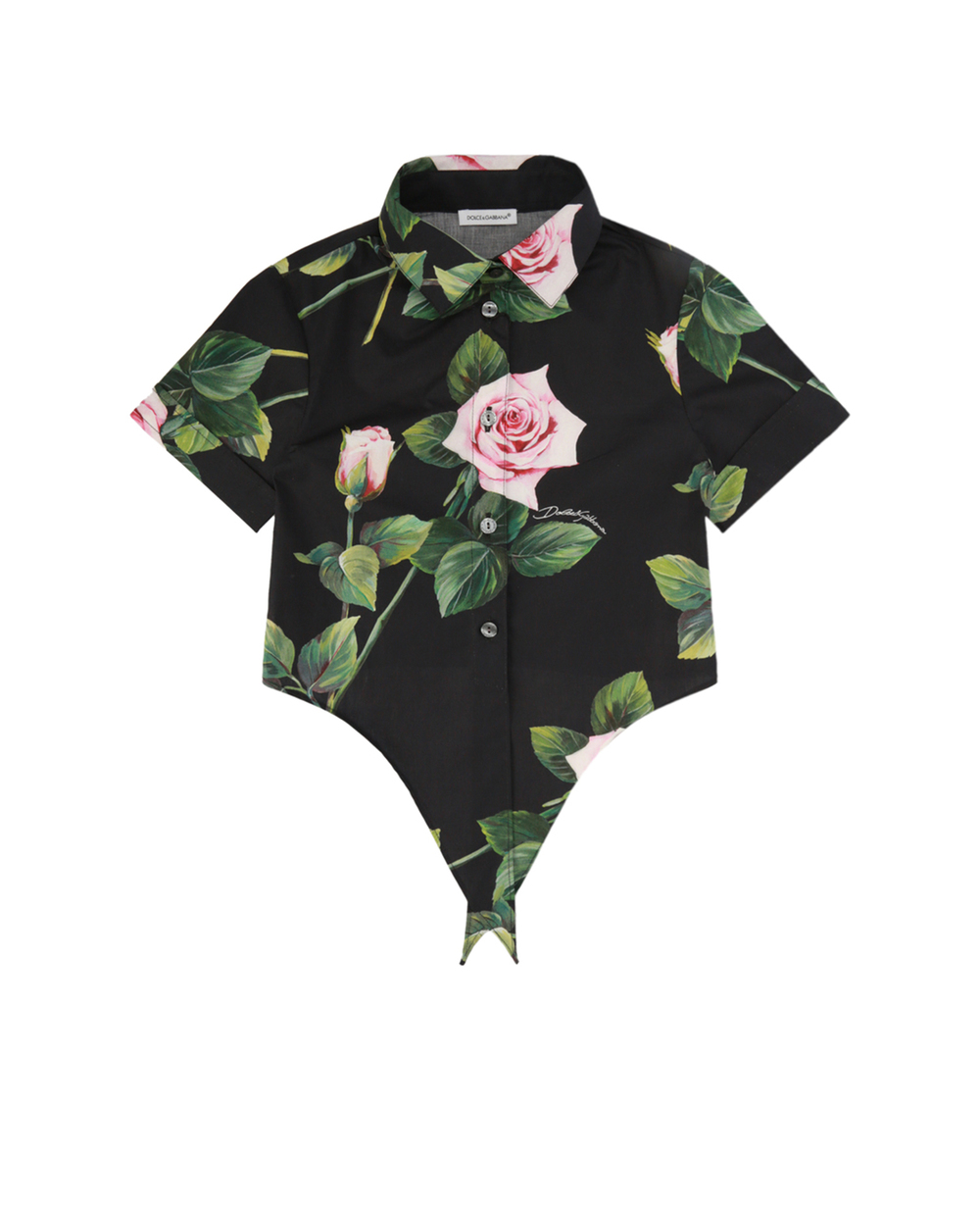 Блуза Dolce&Gabbana Kids L54S05-HS5GG-B, черный цвет • Купить в интернет-магазине Kameron