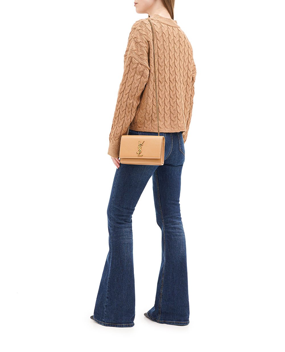 Кожаная сумка Kate Small Saint Laurent 469390-BOW0W, коричневый цвет • Купить в интернет-магазине Kameron