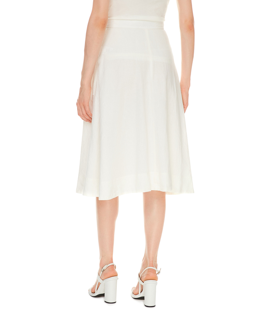 Льняная юбка Polo Ralph Lauren 211837996001, белый цвет • Купить в интернет-магазине Kameron