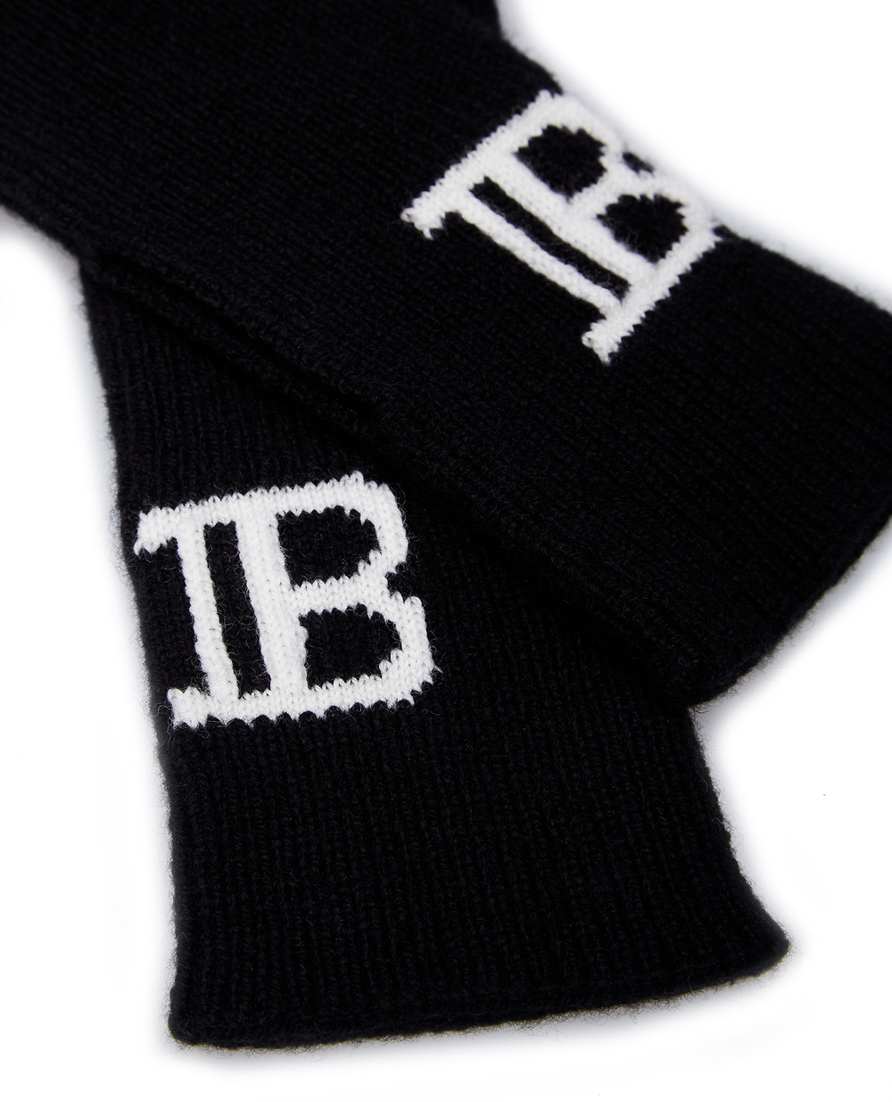 Вовняні рукавиці Balmain UH1A604K025, чорний колір • Купити в інтернет-магазині Kameron