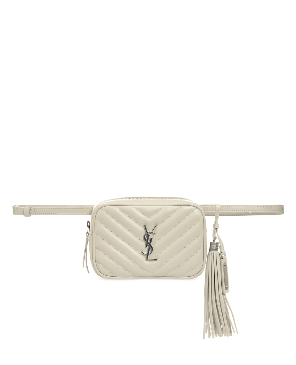 Кожаная поясная сумка Lou Saint Laurent 534817-DV706, серый цвет • Купить в интернет-магазине Kameron