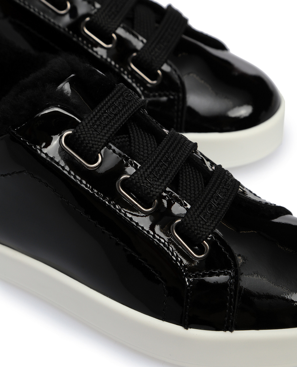 Кожаные сникеры Dolce&Gabbana D10876-A7037-S, черный цвет • Купить в интернет-магазине Kameron